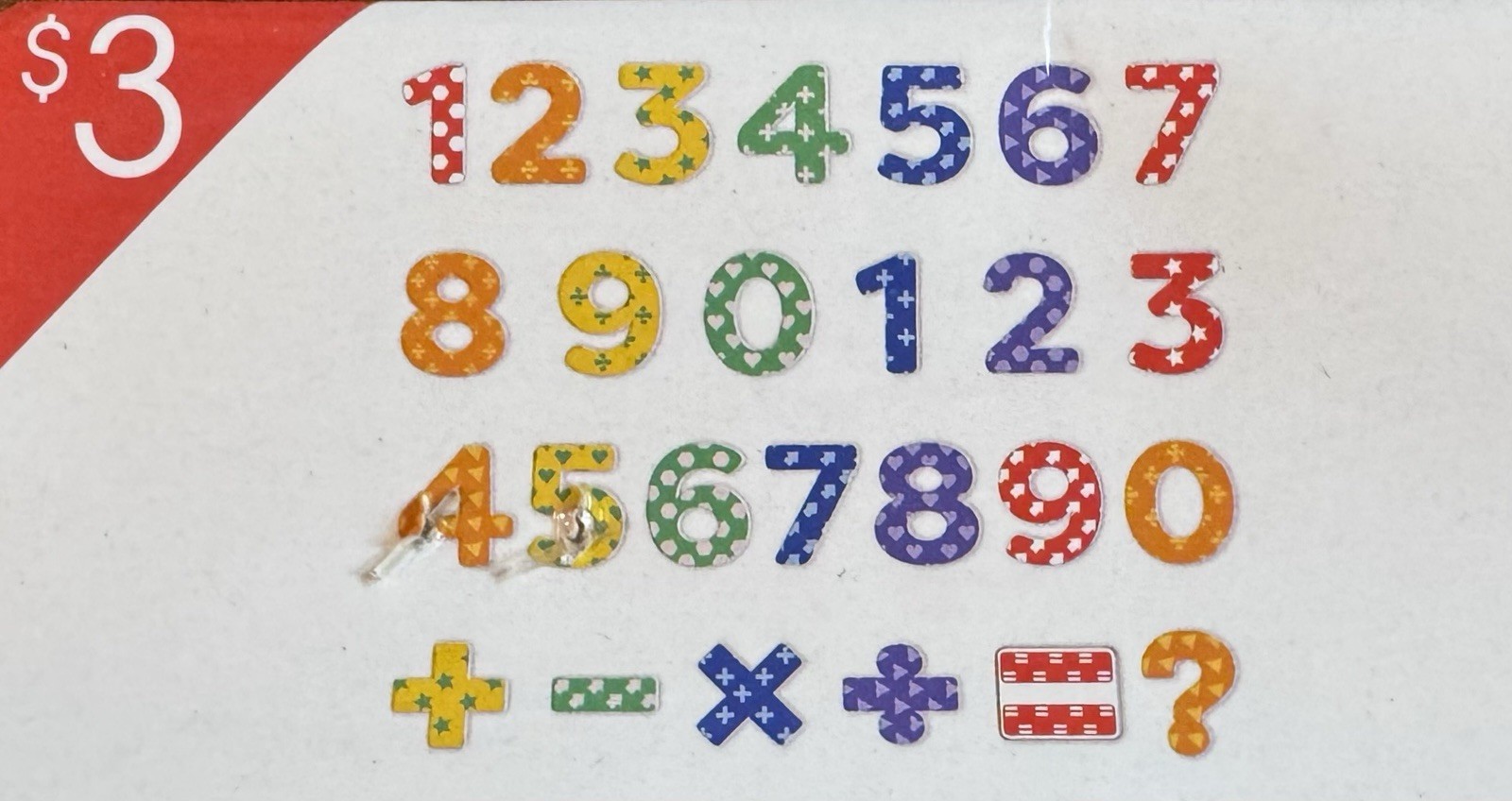 3" Magnetic Numbers 26 Count Set Multicolor With Design
