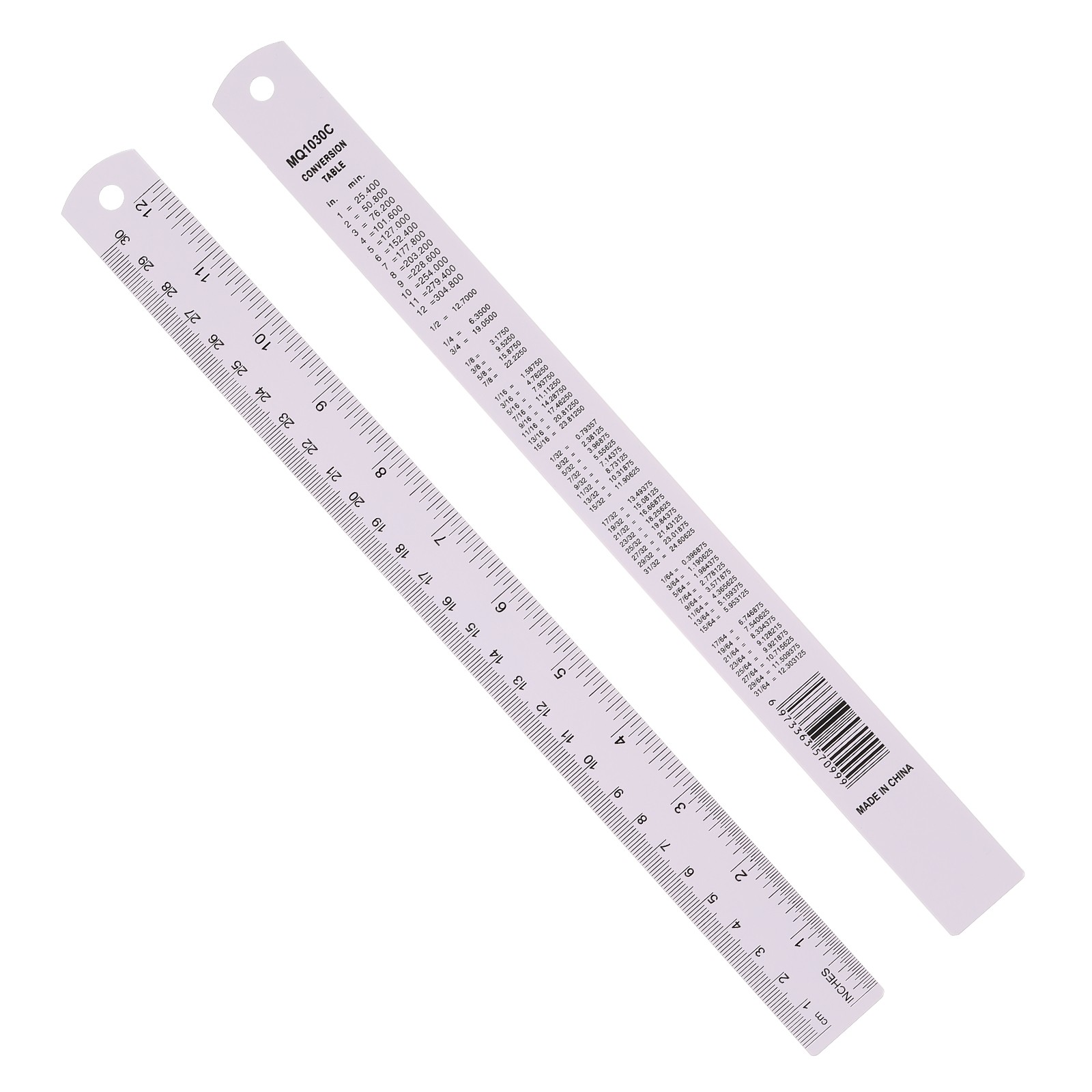30cm/12" Metal Ruler, 2 Pack Aluminum Alloy Straight Edge Ruler, Purple