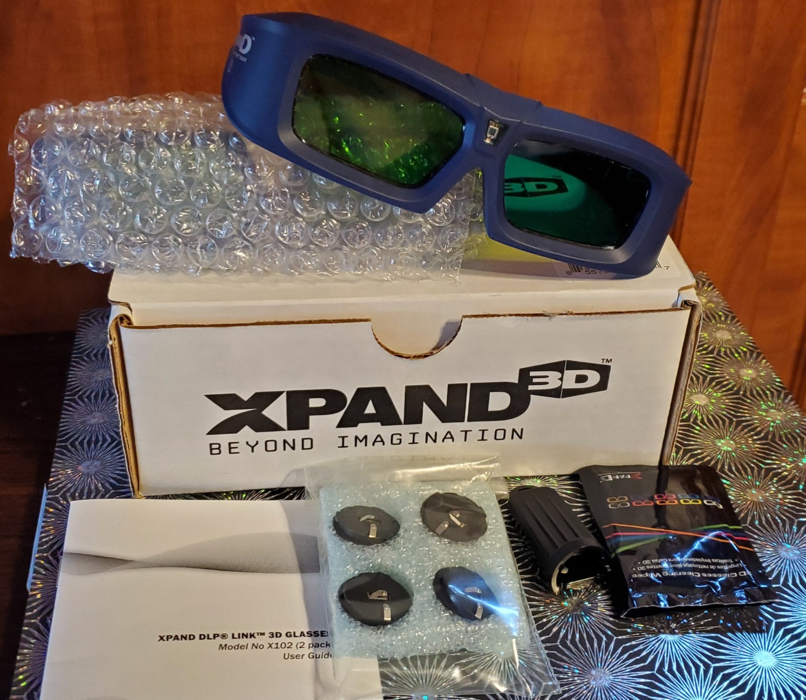 NEW 2 Pack Blue Xpand X102 DLP Link Active Shutter 3D Glasses (accessories)