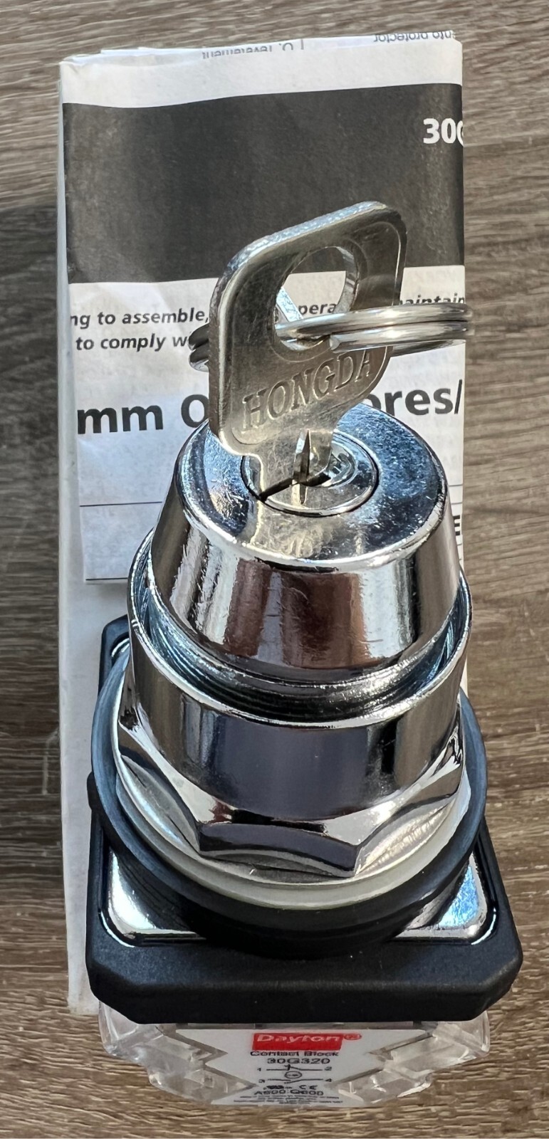 Dayton 30G315 Key-Operated Selector Switch