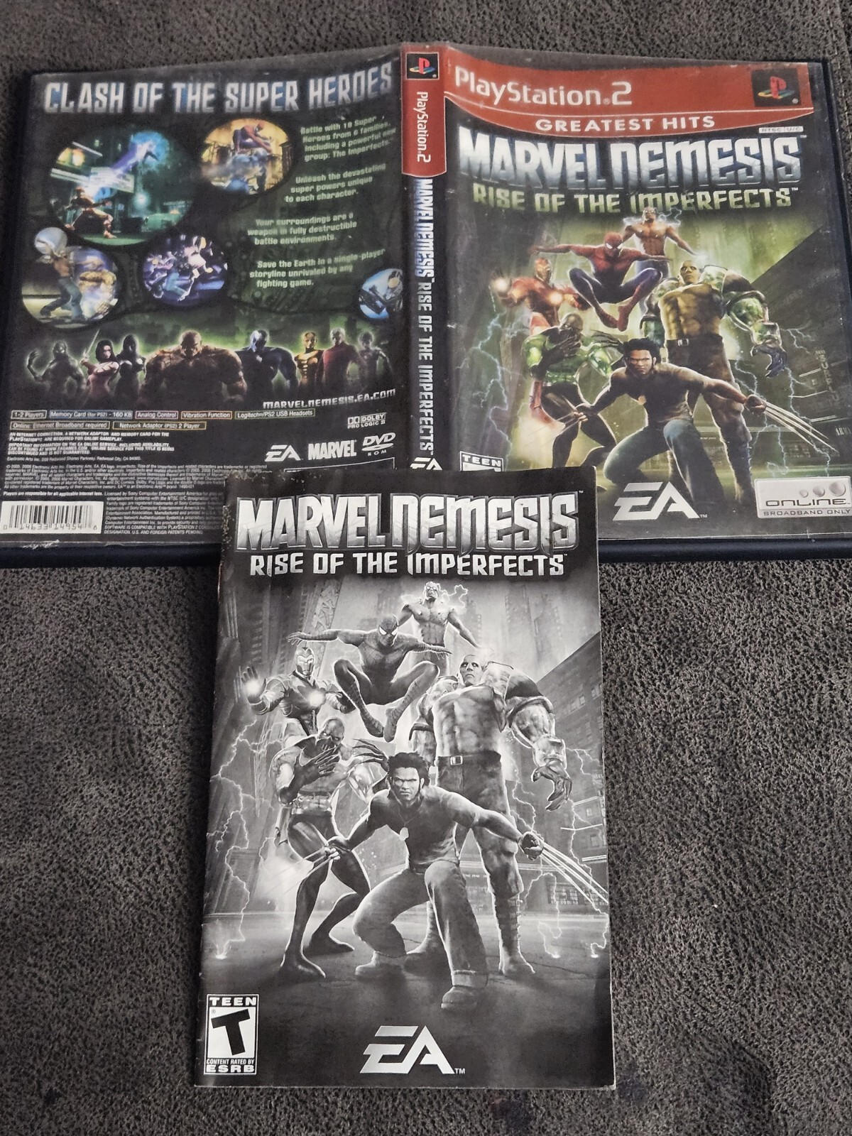 *NO GAME* Marvel Nemesis Rise of the Imperfects PlayStation 2 PS2 *CASE ONLY*
