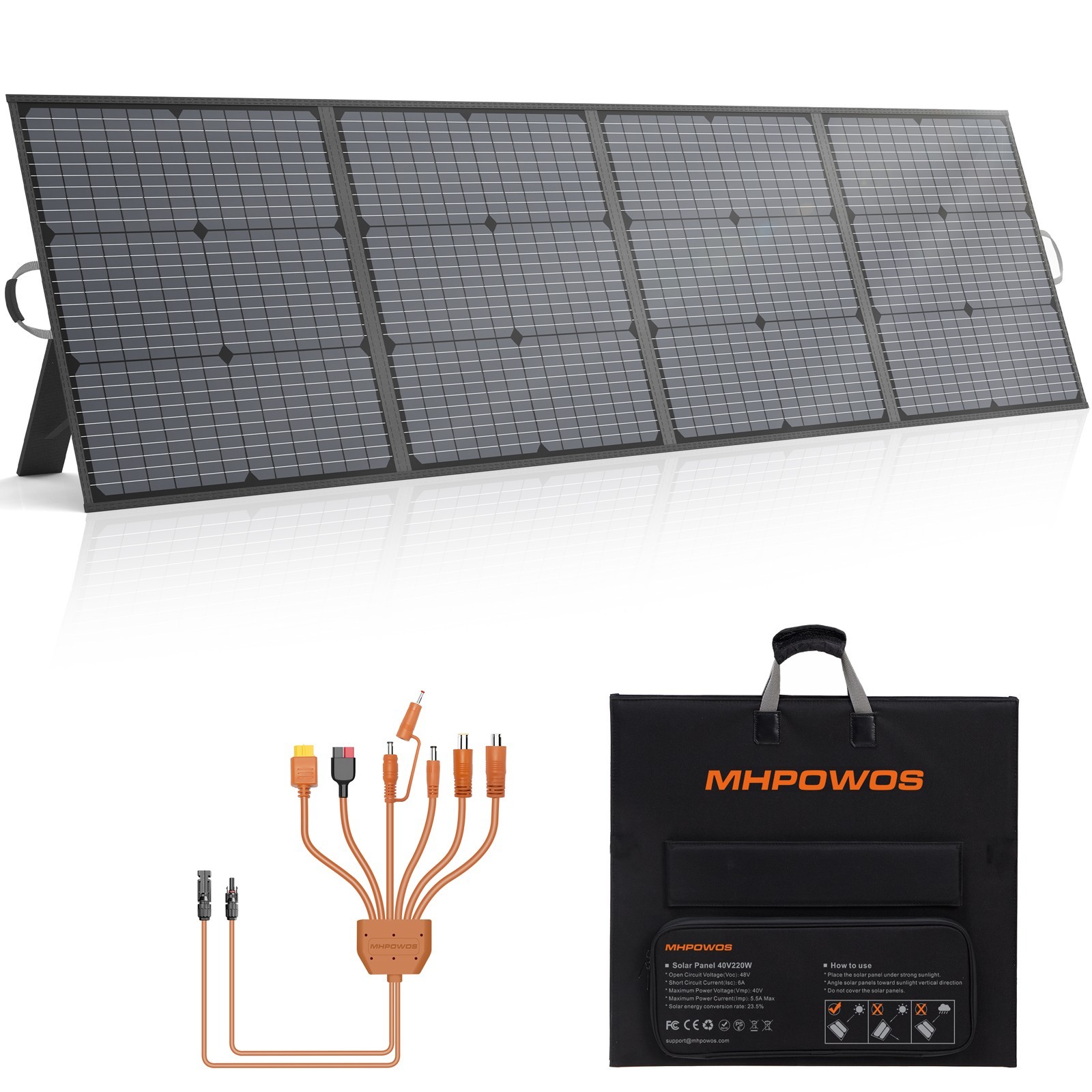 220w Solar Panel Foldable IP67 Waterproof for EcoFlow Powerstations Refurbished