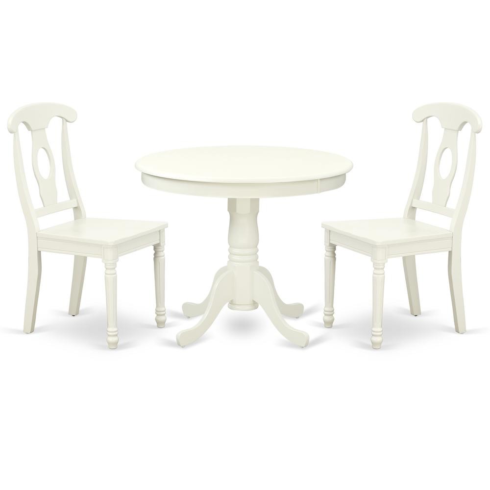 Dining Room Set Linen White, ANKE3-LWH-W