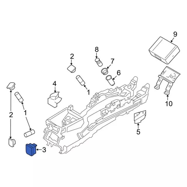 Genuine Ford 12 Volt Accessory Power Outlet DS7Z19N236A