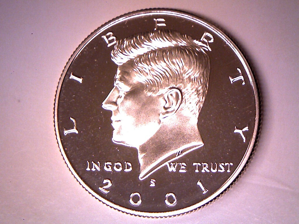 2001 PROOF CLAD KENNEDY HALF DOLLAR "FREE SHIPPING"