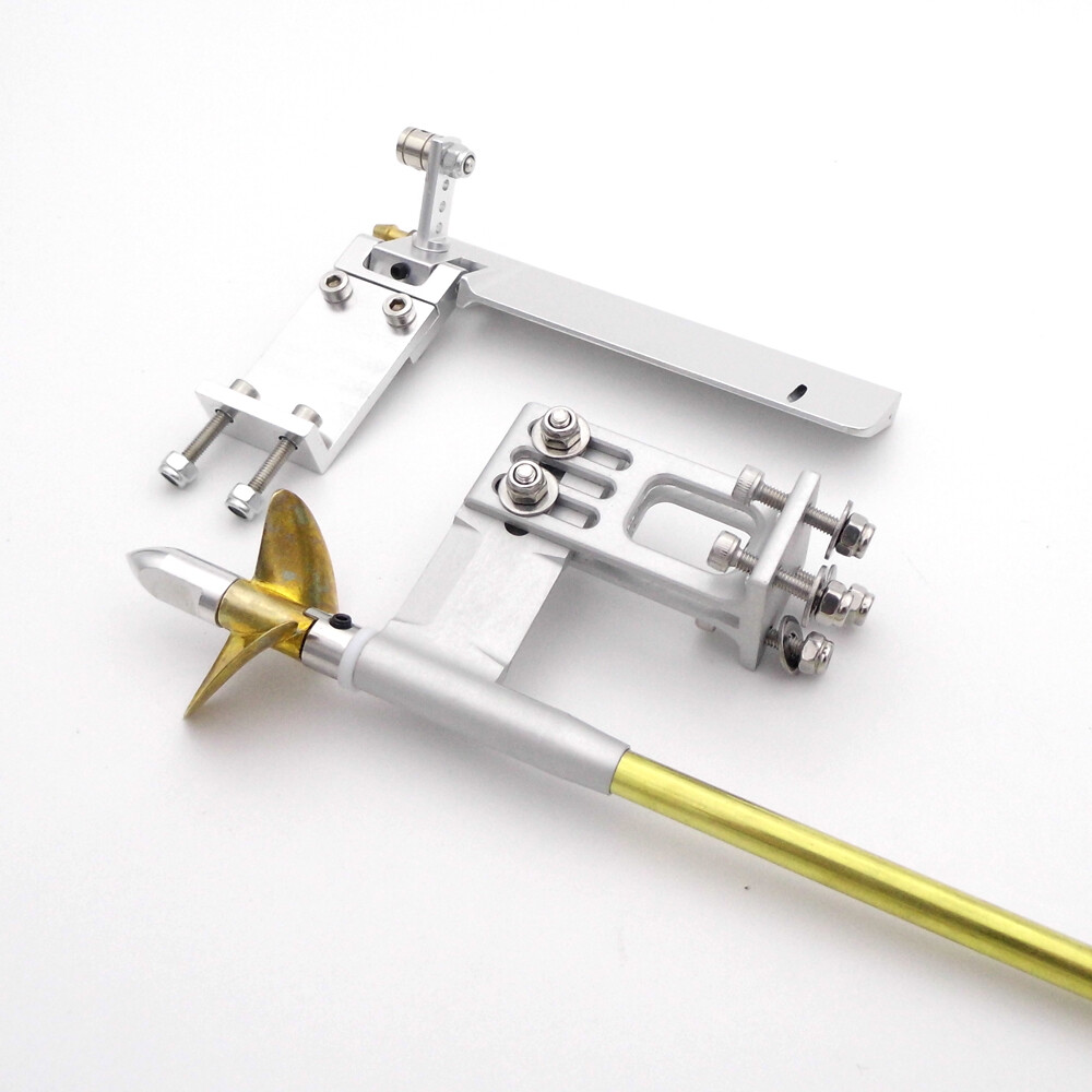 4mm Drive Shaft + Steering Rudder + Copper propeller Kits for RC Boat MONO Yacht