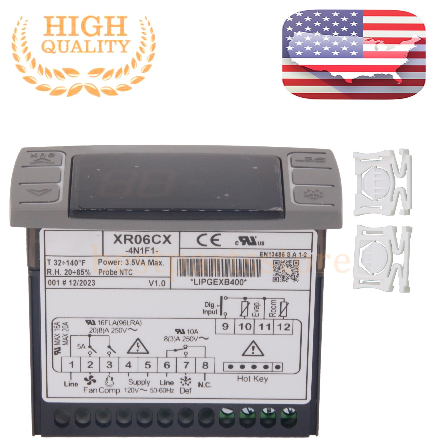 XR06CX-4N1F1 110V/50-60Hz For Refrigerator Fridges Digital Thermostat Controller