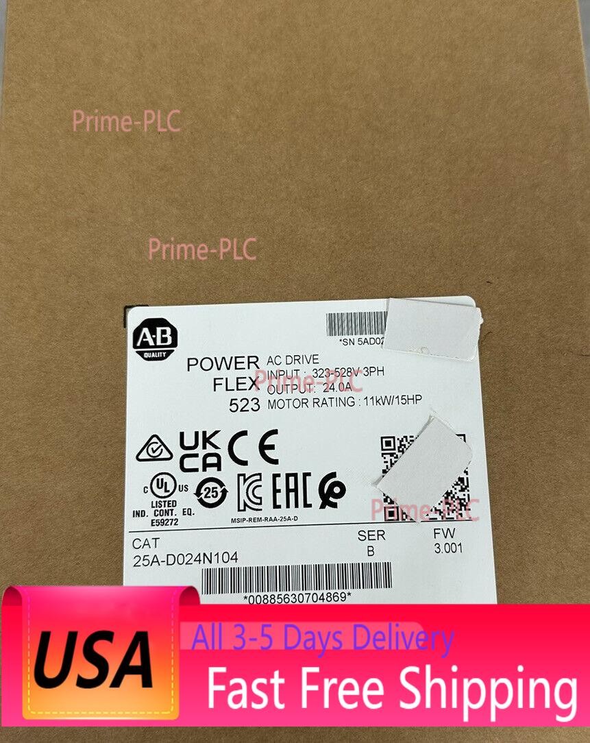 Allen Bradley 25A-D024N104 25A D024N104 PowerFlex 523 AC Drive 3PH 24A 11kW 15HP