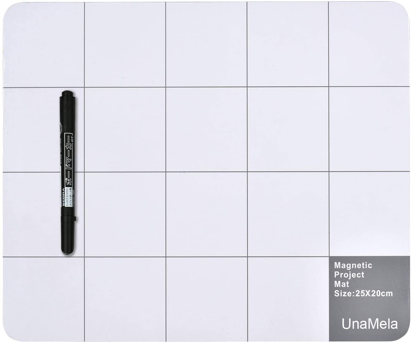 Magnetic Project Mat, Unamela Mat for Tools with Dry Large, White