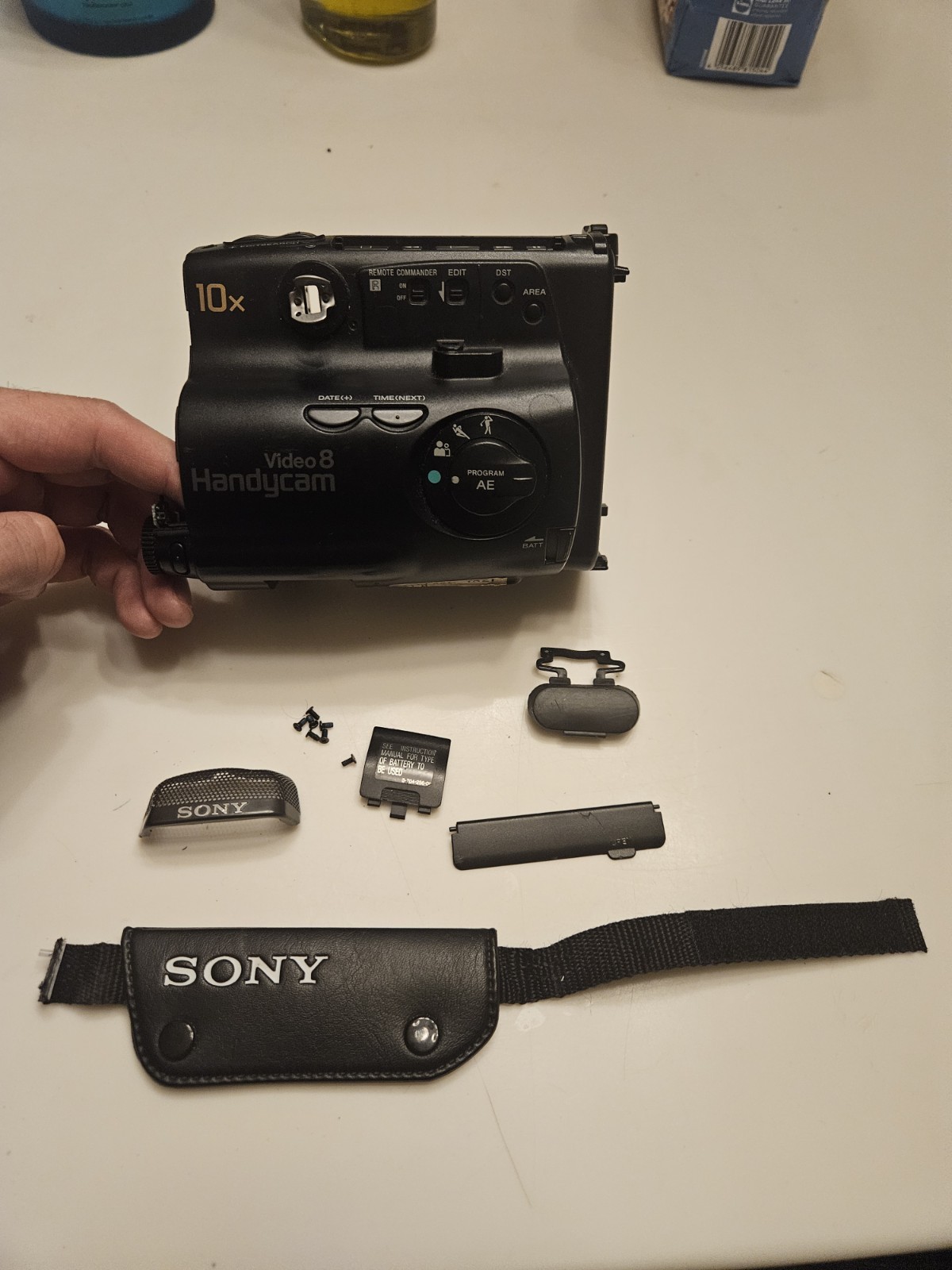 AS IS PARTS for Sony CCD-TR21 Handycam Camcorder Video8  - Strap, Battery Cover