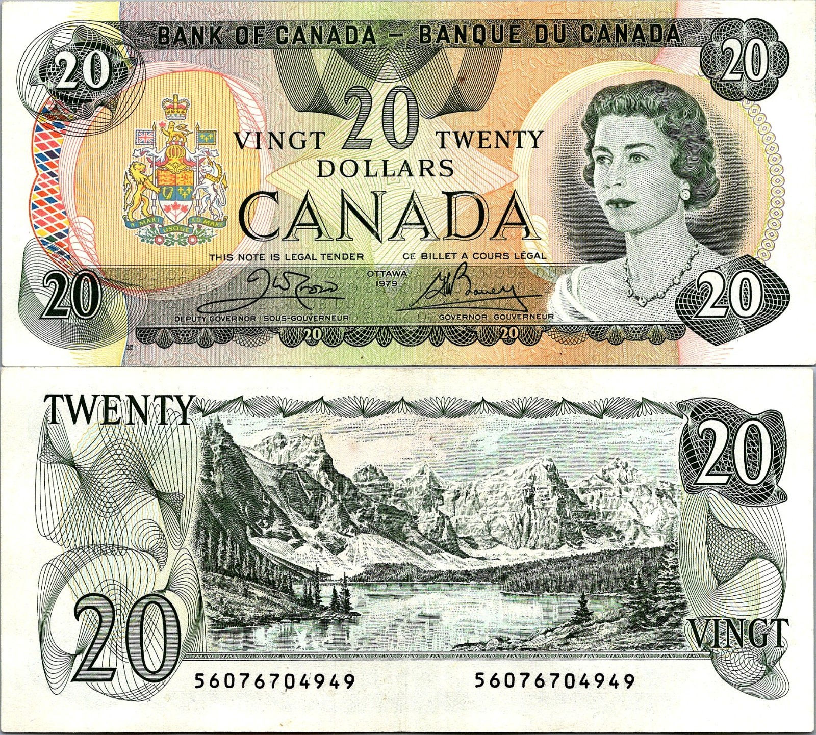 Canada 20 Dollars Bank of Canada 1979 Pick# 93b UNC