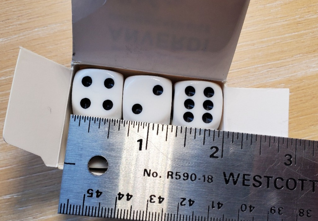 Anverdi Ungimmicked Dice, and Assorted Dice Sizes