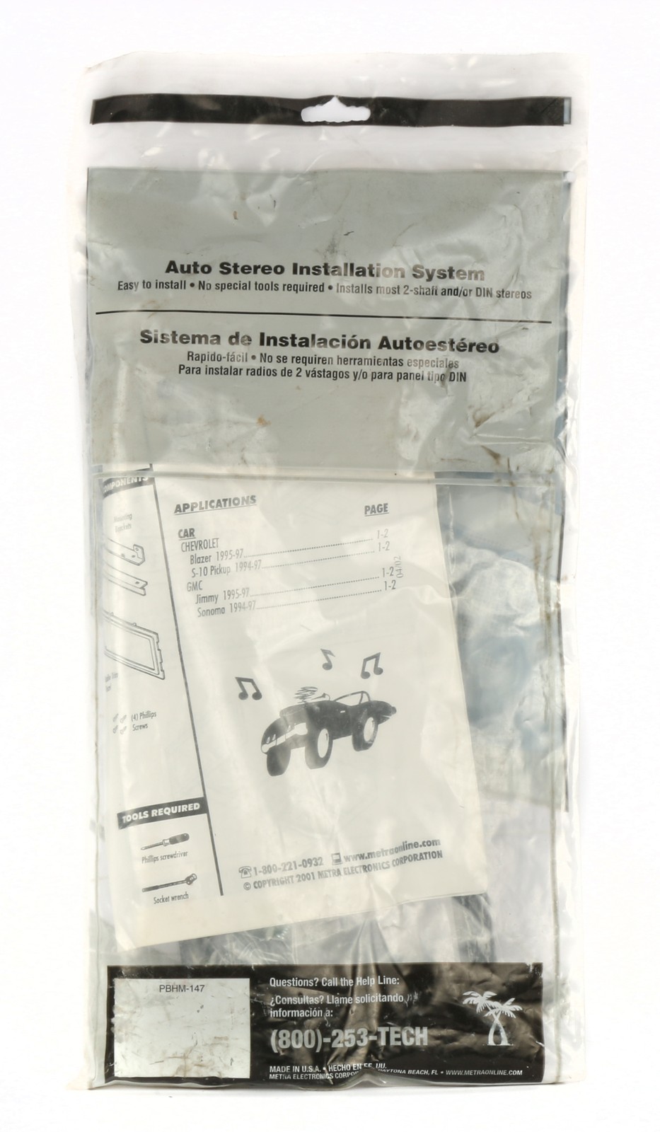 94-97 Chevrolet S10 GMC Sonoma Installerworks Installation System Part 02-3043