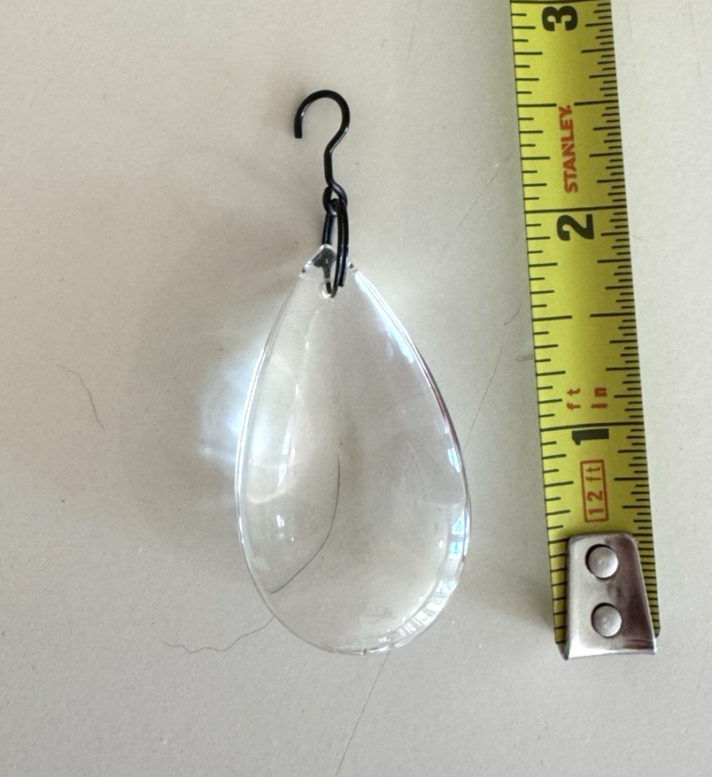 Pottery Barn Clarissa Glass Drop Replacement Crystals ~ Small Teardrop 2"