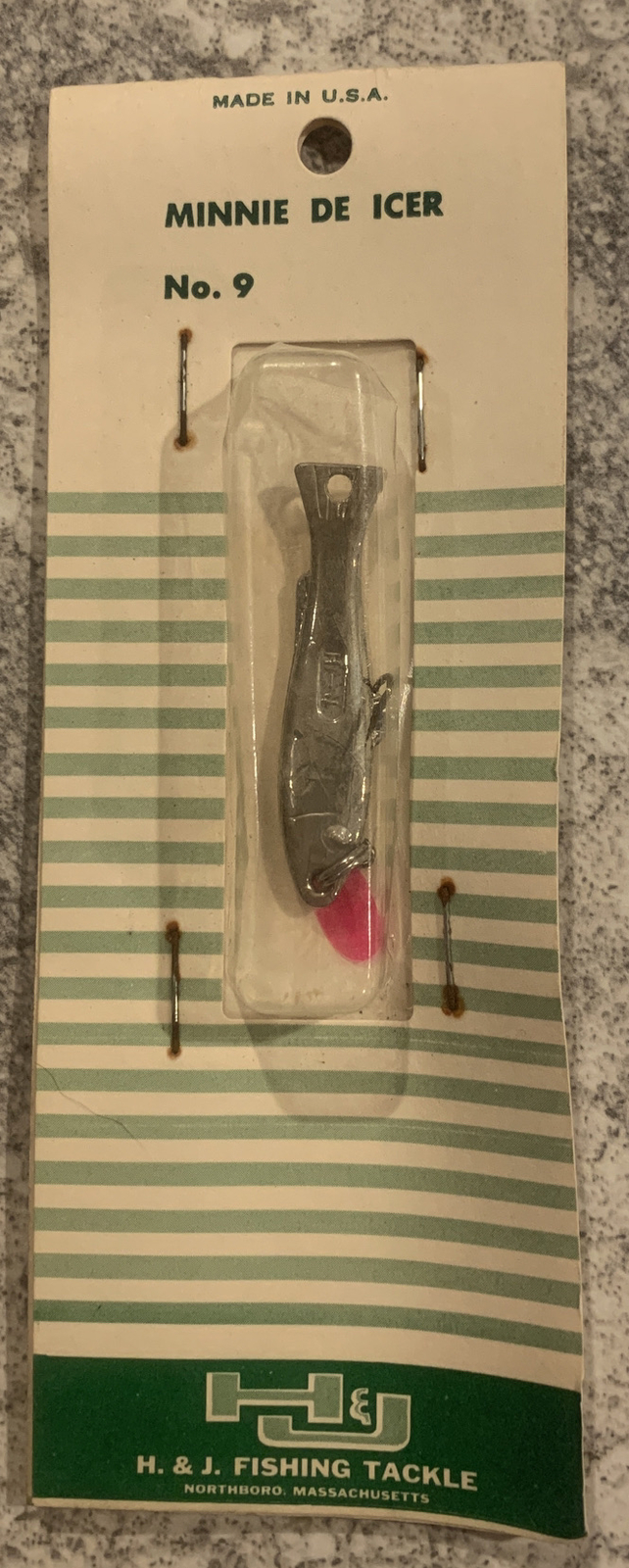 Vintage H&J Tackle Minnie D Icer Ice Fishing Jig Silver