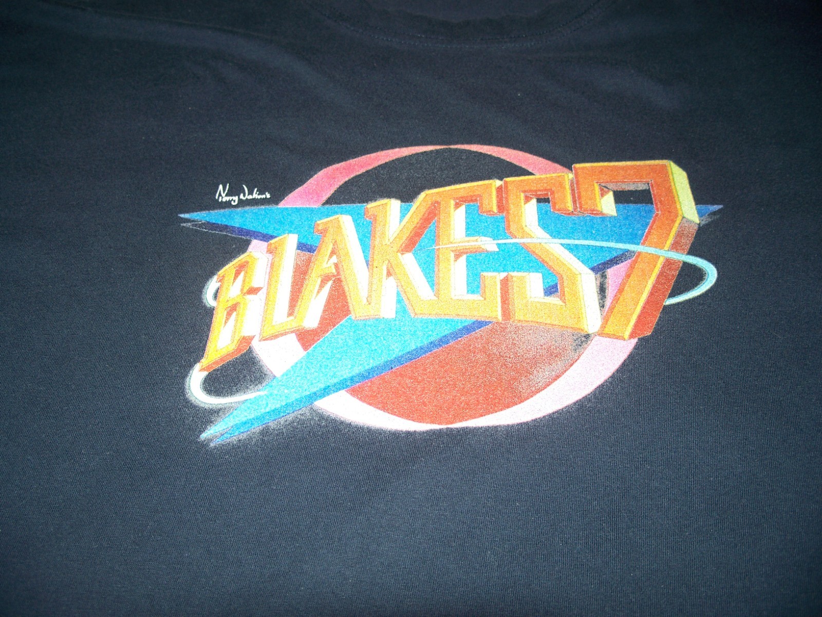 BLAKES 7 LOGO T-SHIRT L Avon Vila Liberator Doctor Who Daleks British Sci-Fi