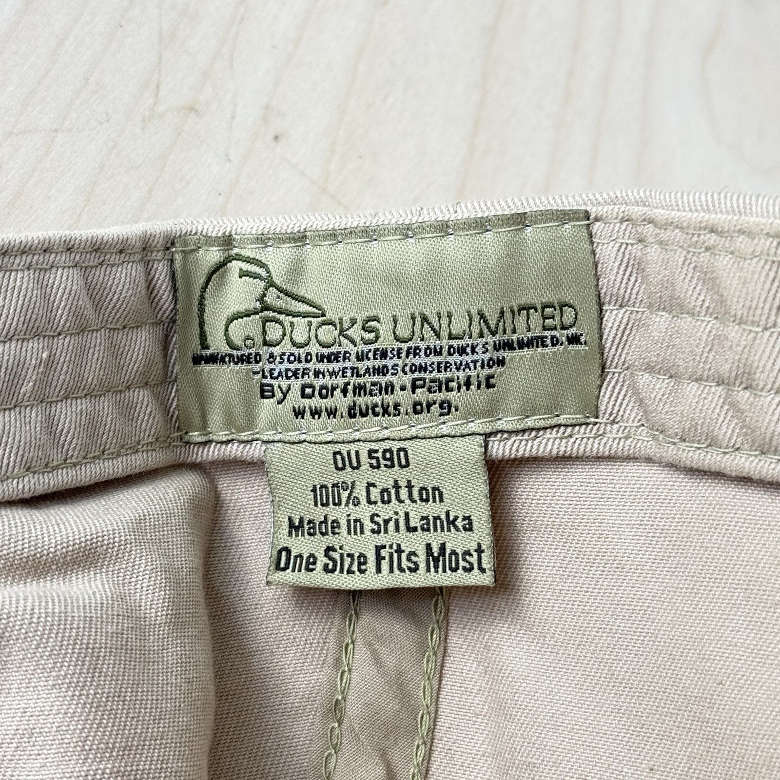 Ducks Unlimited Baseball Cap - Tan w/ Brown Embroidery