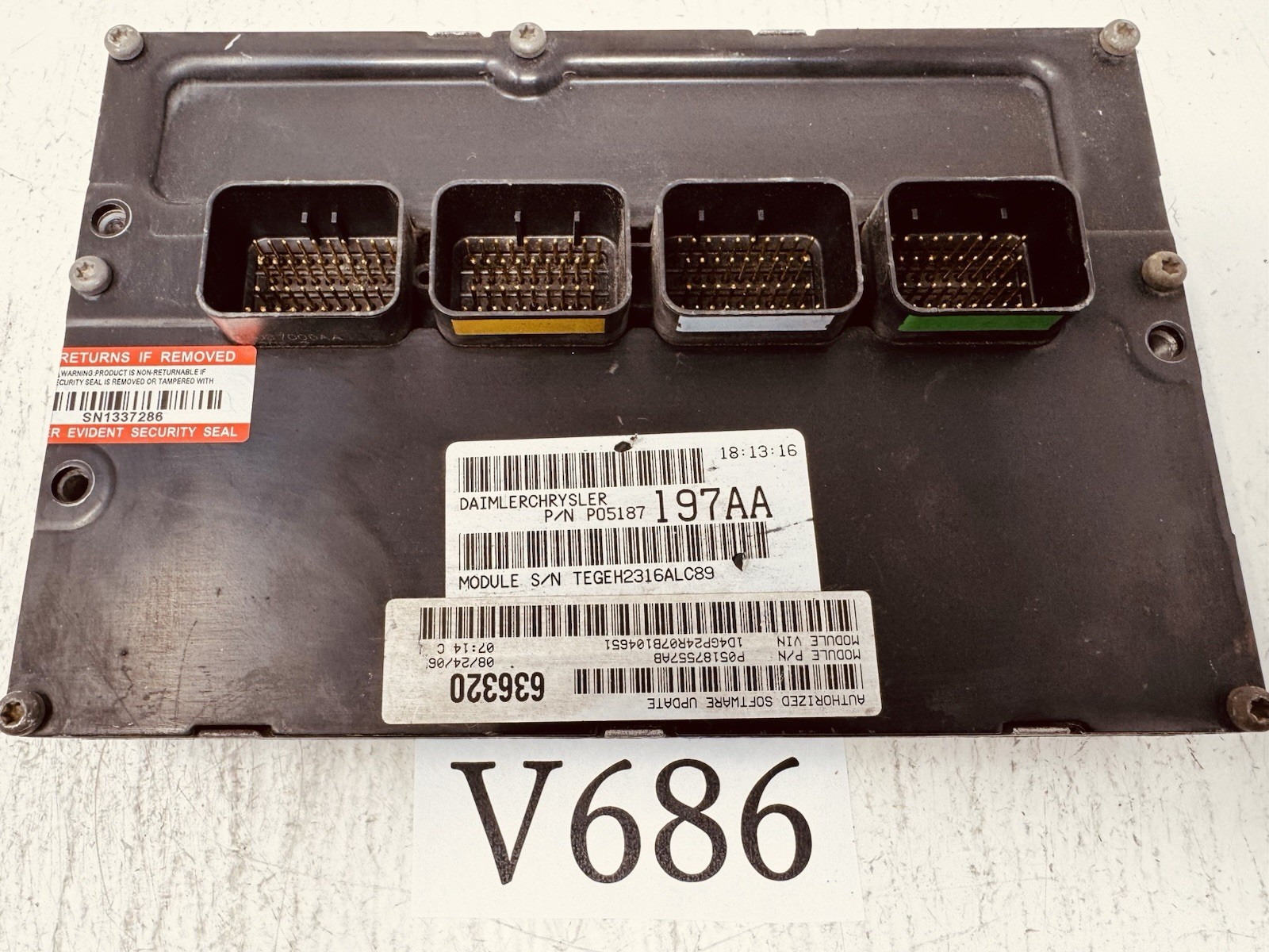 2007 Dodge Grand Caravan 3.8L PCM ECU ECM Engine Computer 05187197 Plug & Play