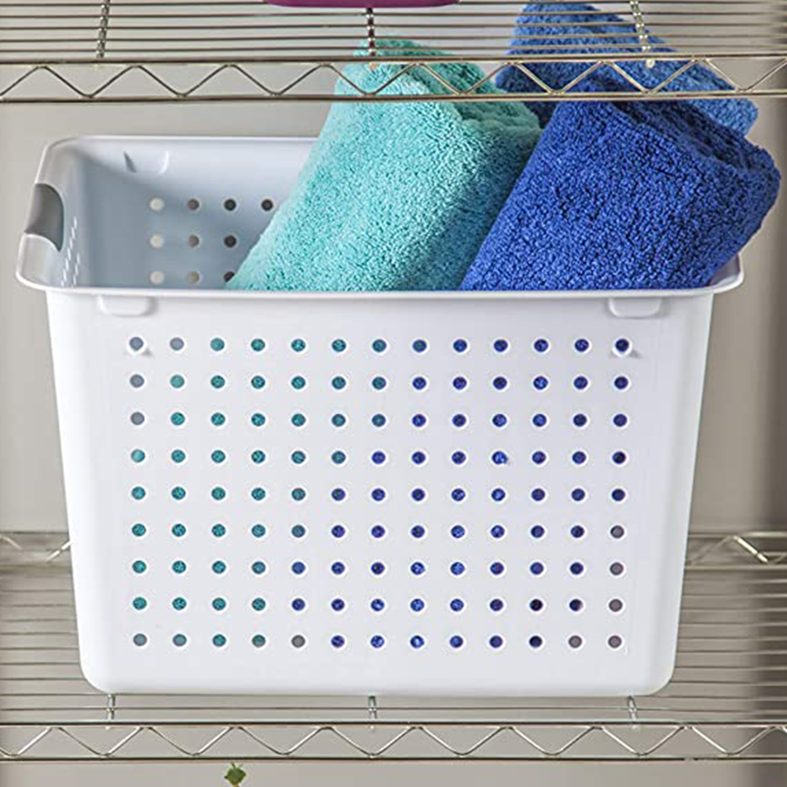 Sterilite Large Deep Durable Ultra Plastic Storage Basket Tote, White (6 Pack)