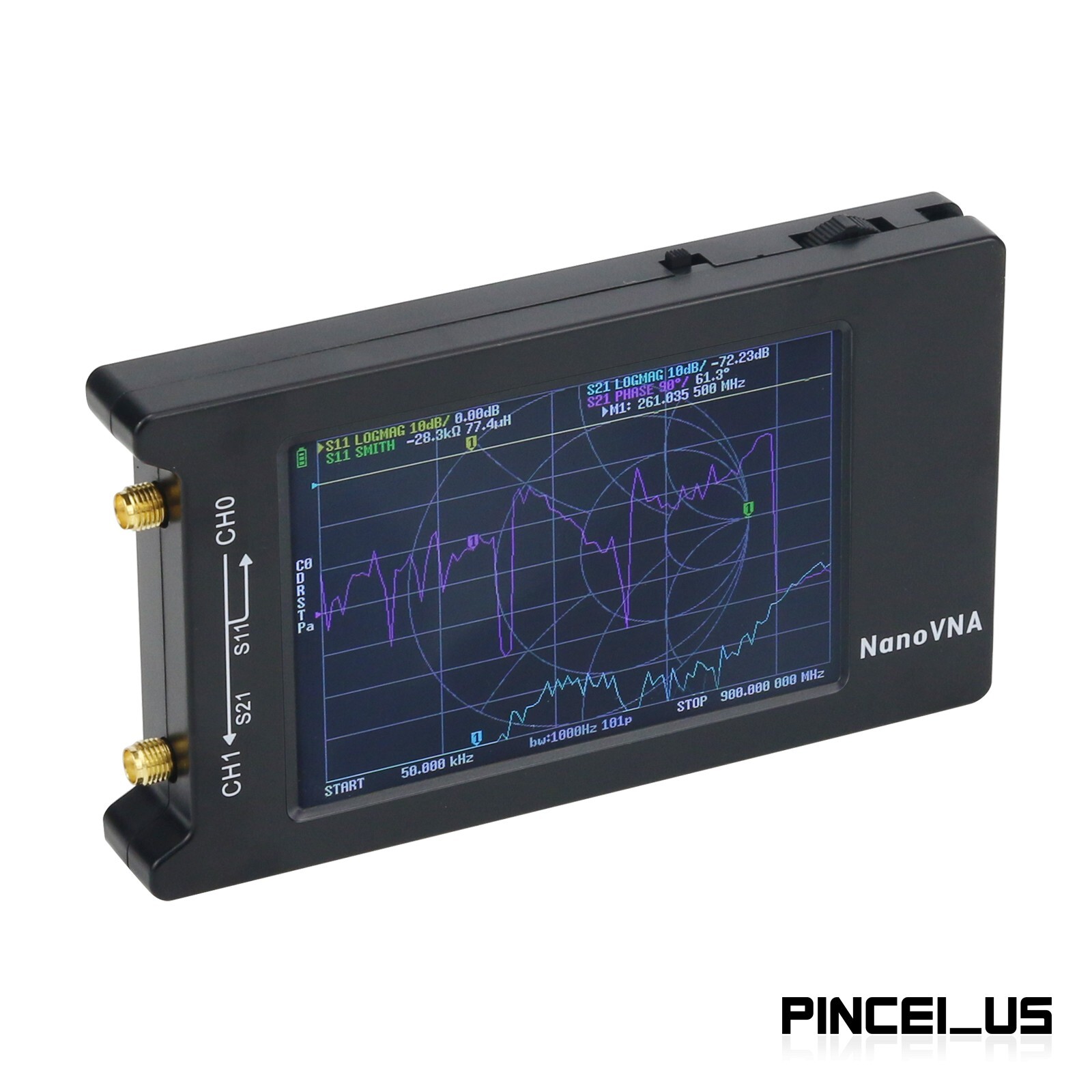 4" LCD Display 50KHz-1.5GHz Vector Network Analyzer NanoVNA Vector Analyzer pc66