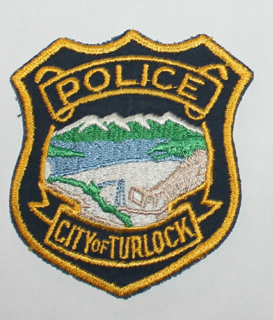 Very Old TURLOCK POLICE Stanislaus County California Dam Ca PD Vintage patch #2