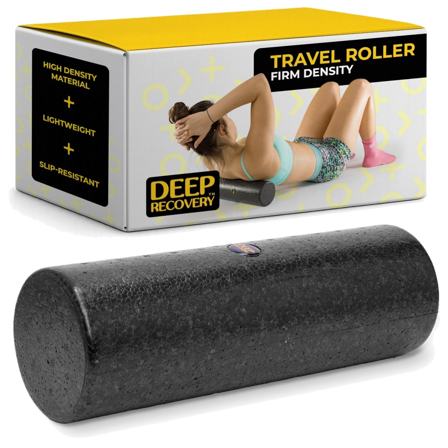 Deep Tissue Massage Roller – Lightweight 12in EPP Foam for Pain Relief on the Go