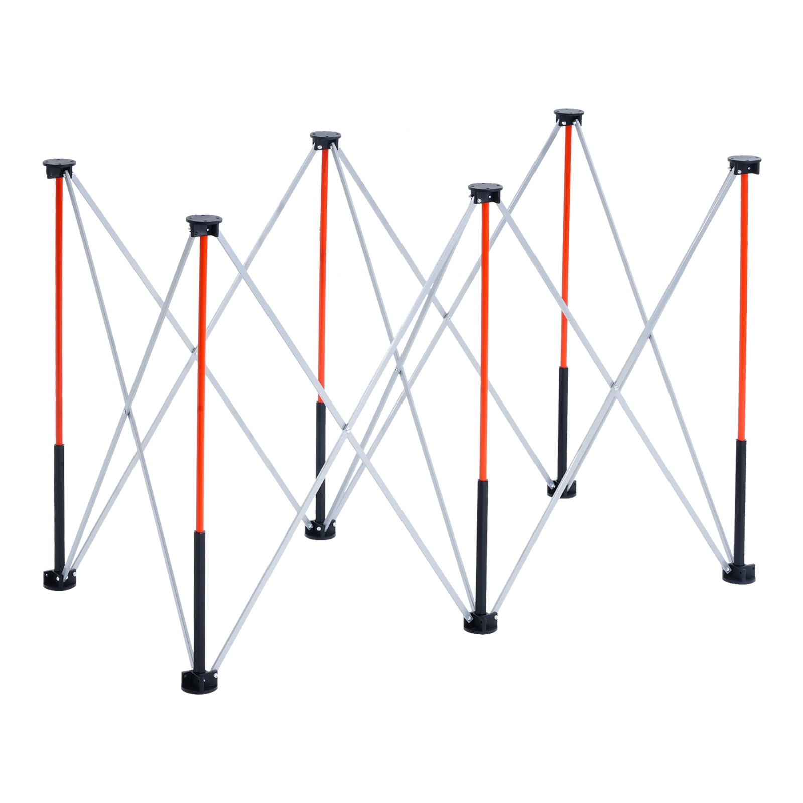 Portable Folding Workstand 4.16 x 2.18ft Collapsible Work Stand 2500lbs Capacity