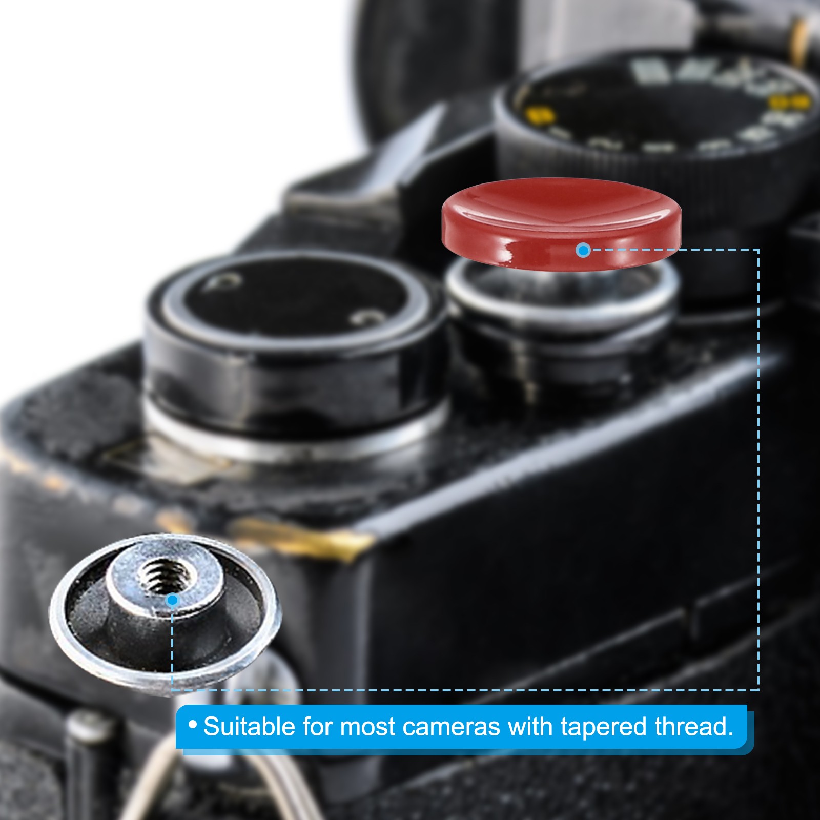Camera Shutter Button 5pcs Shutter Release Button Concave, Red