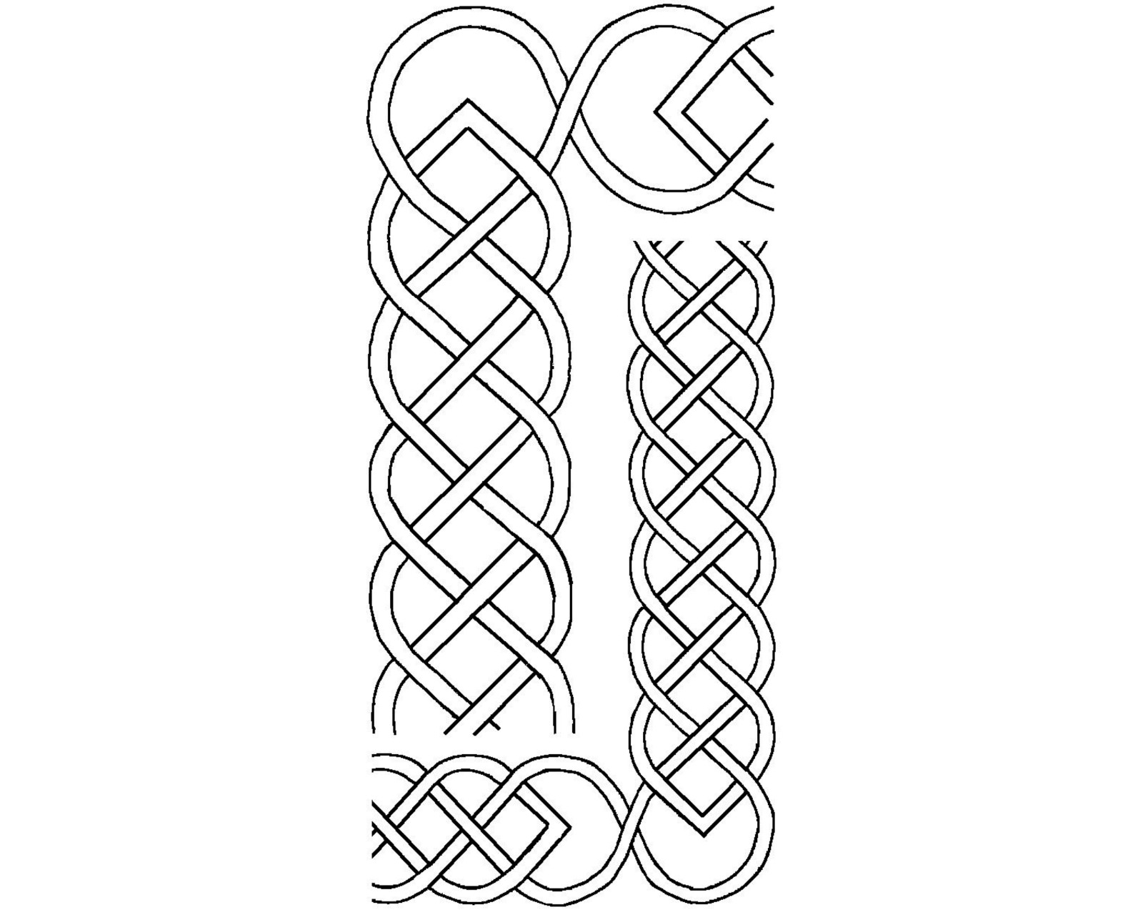 Quilting Stencil Celtic Knot Quilt Pattern 2.5", 3" Border Quilters Template