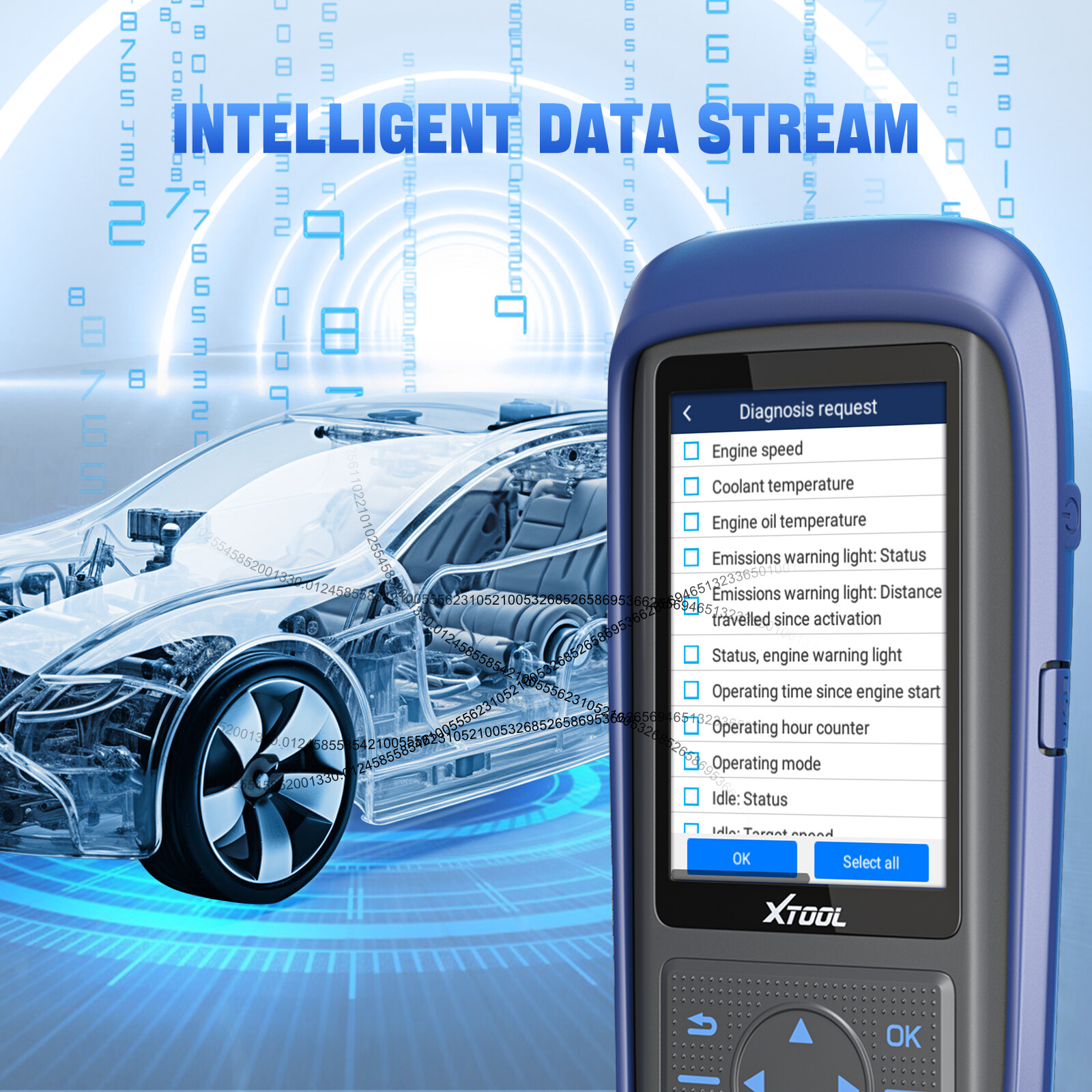 XTOOL A30 PRO Full OBD2 Diagnostic Scanner K!ey Coding ABS SAS Full System Scan