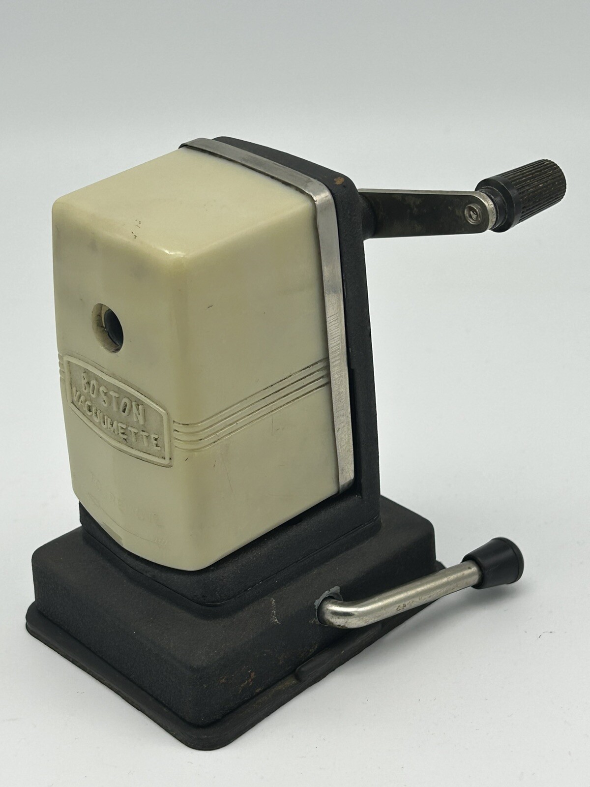Vintage BOSTON Vacuumette Pencil Sharpener Suction Down On Smooth Surface Works