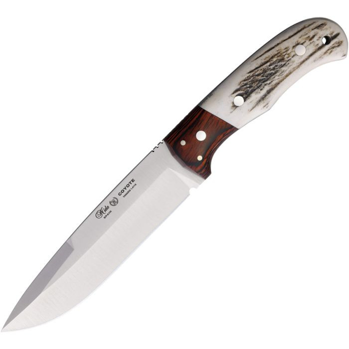 Nieto Coyote White & Brown Stamina Wood 1.4116 Stainless Fixed Blade Knife 3069
