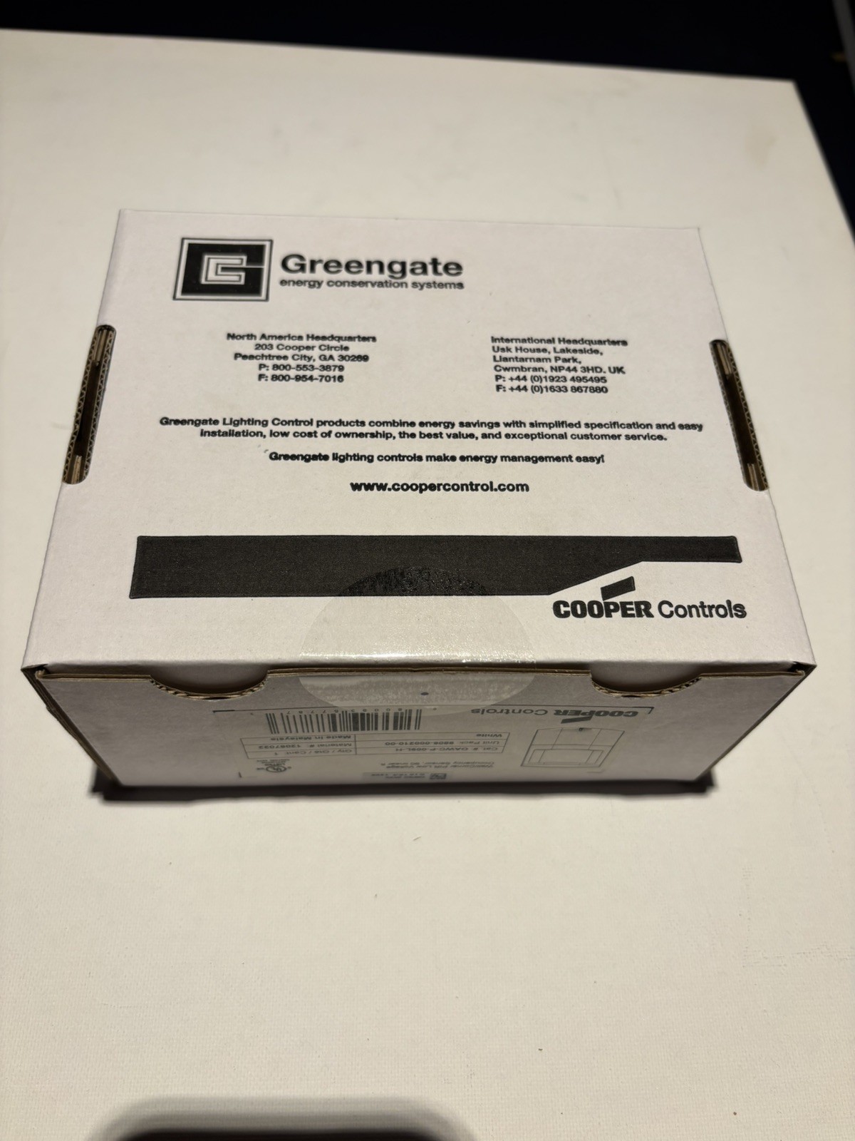 Cooper Wall/Corner PIR low Voltage Occupancy Sensor OAWC-P-009L-H 90 Linear Ft