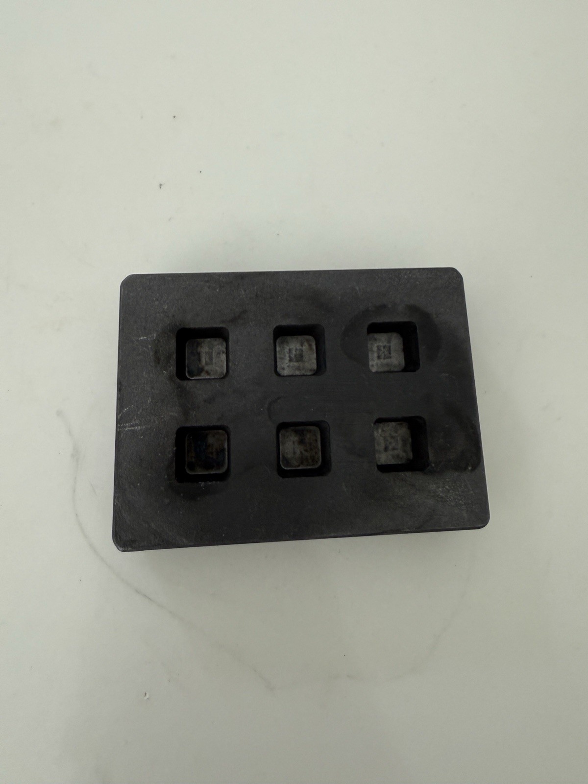 Graphite Ingot Mold For Casting (6)Cavity 1/2 oz Gold Cubes