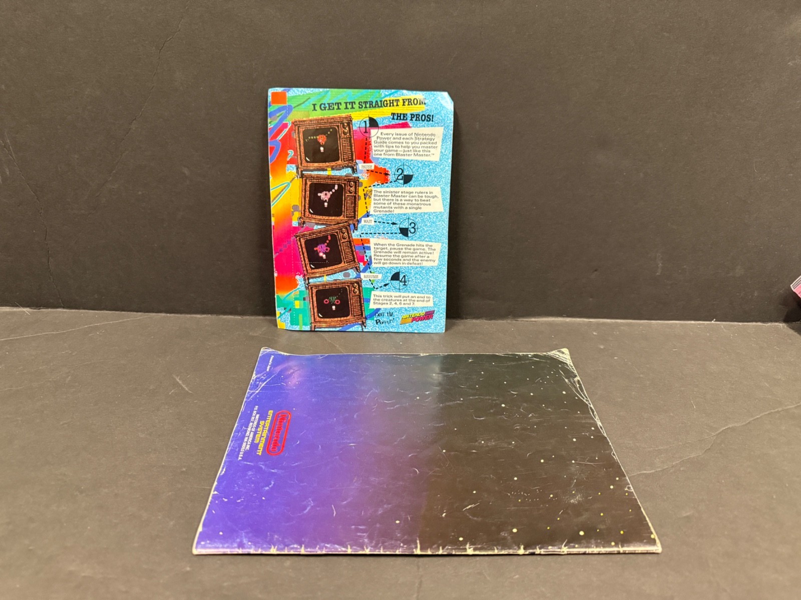 Original Nintedo Control Deck + Nintendo Power Advert Authentic Big Box Manual