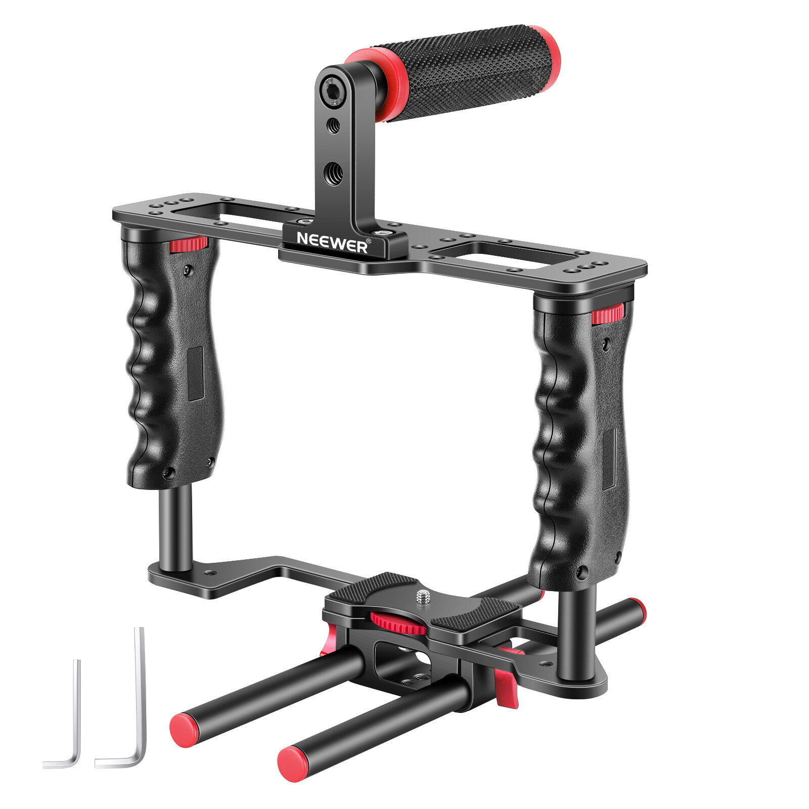 Neewer Film Making Camera Video Cage Kit Top Handle Grip Shoe Mount Shoe Mount