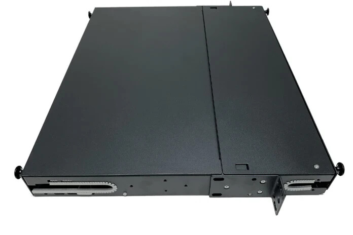 Fiber Optic 1RU Rack Mount Patch Panel Enclosure LIU Holds 3 LGX Adapter Plates