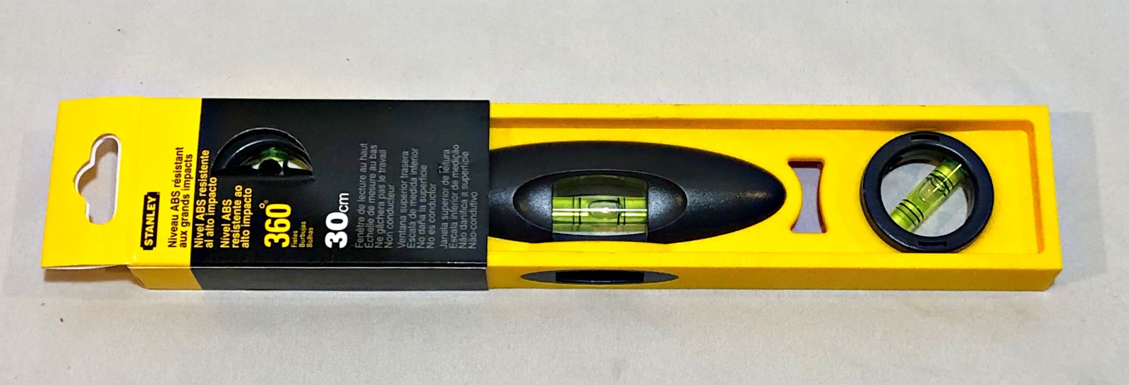 Stanley 42-466 High-Impact ABS Level & Ruler 12” Long