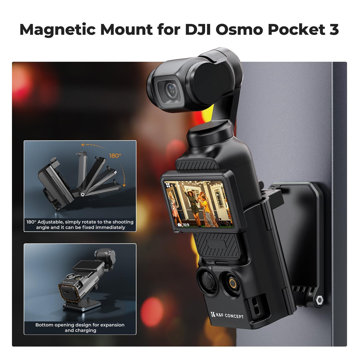 Magnetic Tripod Mount for DJI Osmo Pocket 3 Desktop Support Compatible