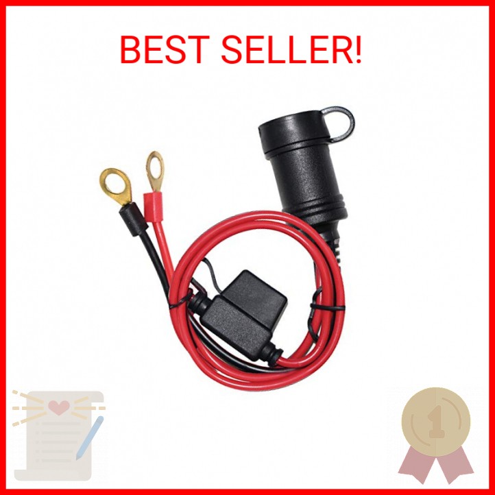 SPARKING 3FT Car Female Cigarette Lighter Plug Socket to Eyelet Terminals 12V Ex