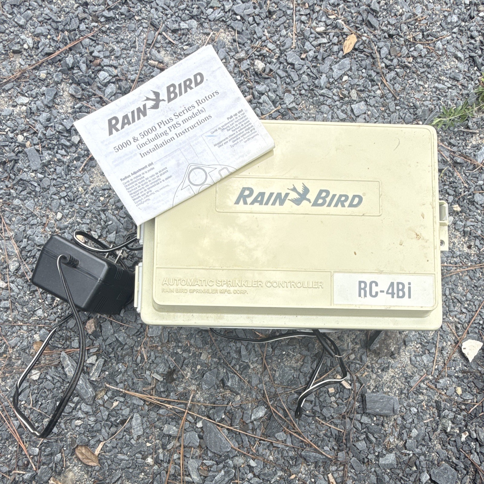 Rain Bird RC-4Bi 4-Zone Automatic Sprinkler Controller w/ Power Adapter Manual