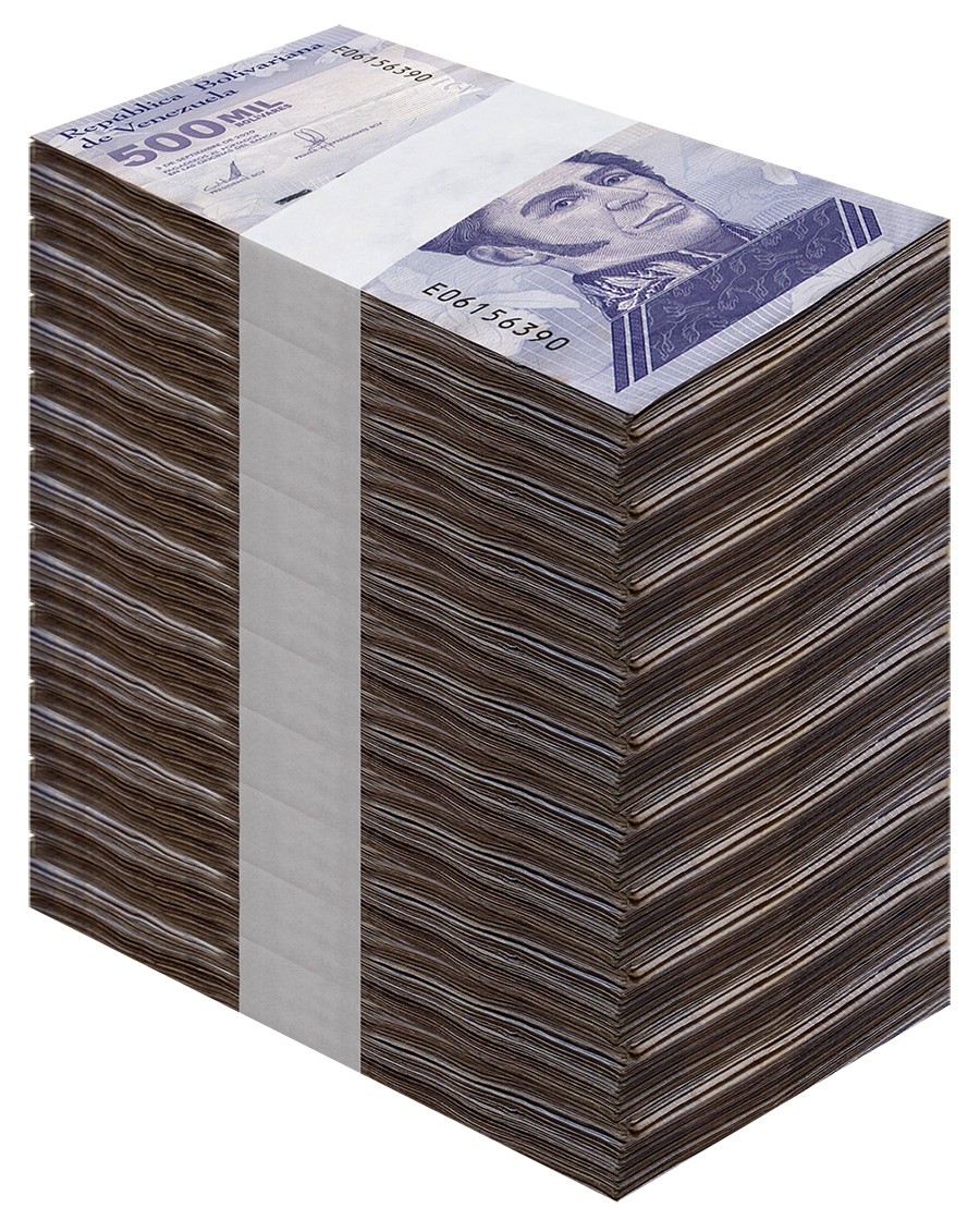Venezuela 500,000 Bolivar Soberano 2020 CIRCULATED-1000 PCS Bundle Brick