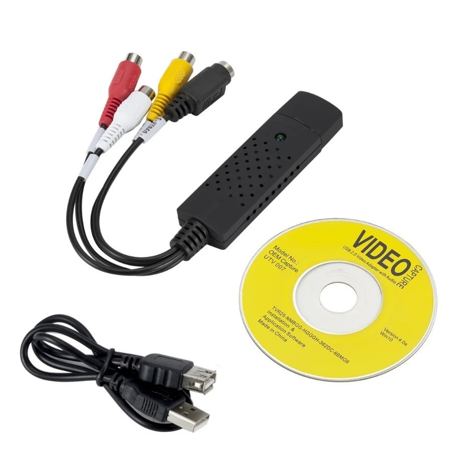 USB 2.0 VHS to DVD Video Capture Card Analog to Digital Converter for PC