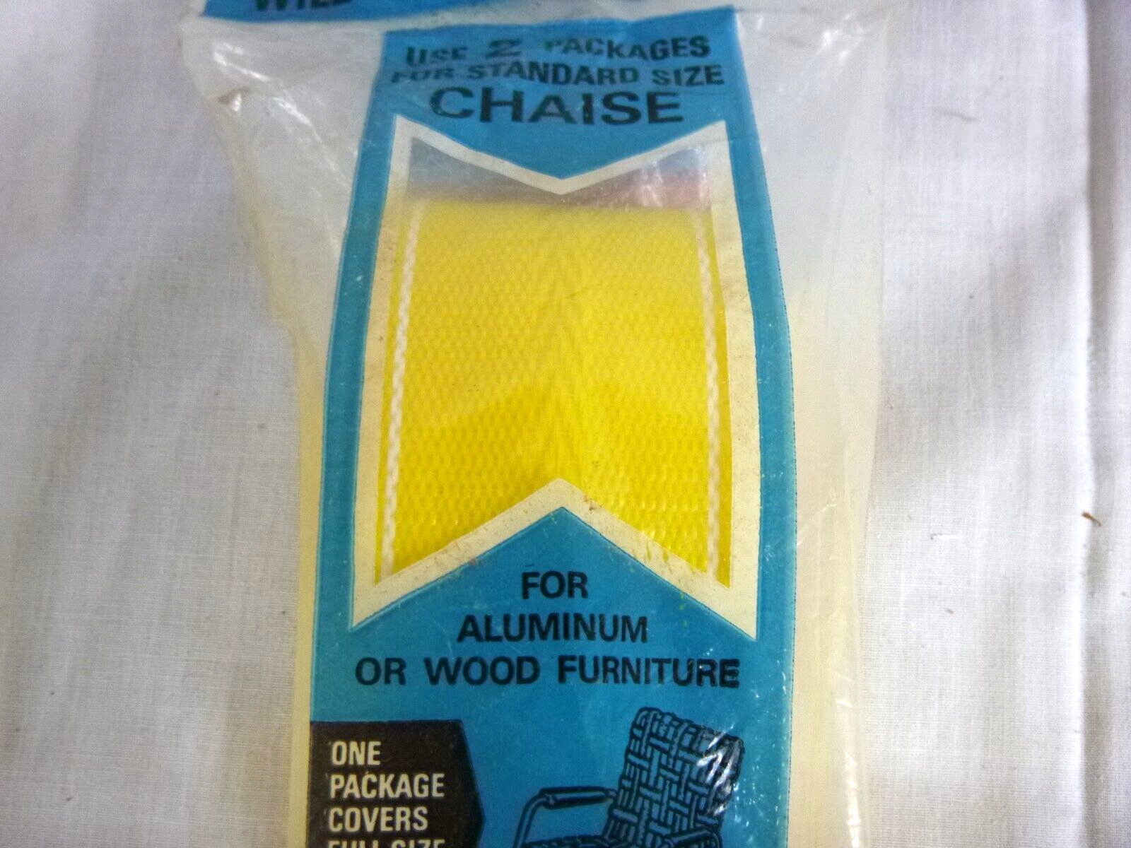 Pk of 39' Vtg Wellington Sunny Yellow Lawn Chair Replacement Webbing
