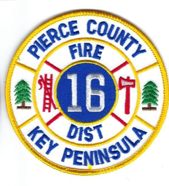 Pierce County Key Peninsula Fire Dist. 16 WA Washington patch - NEW!