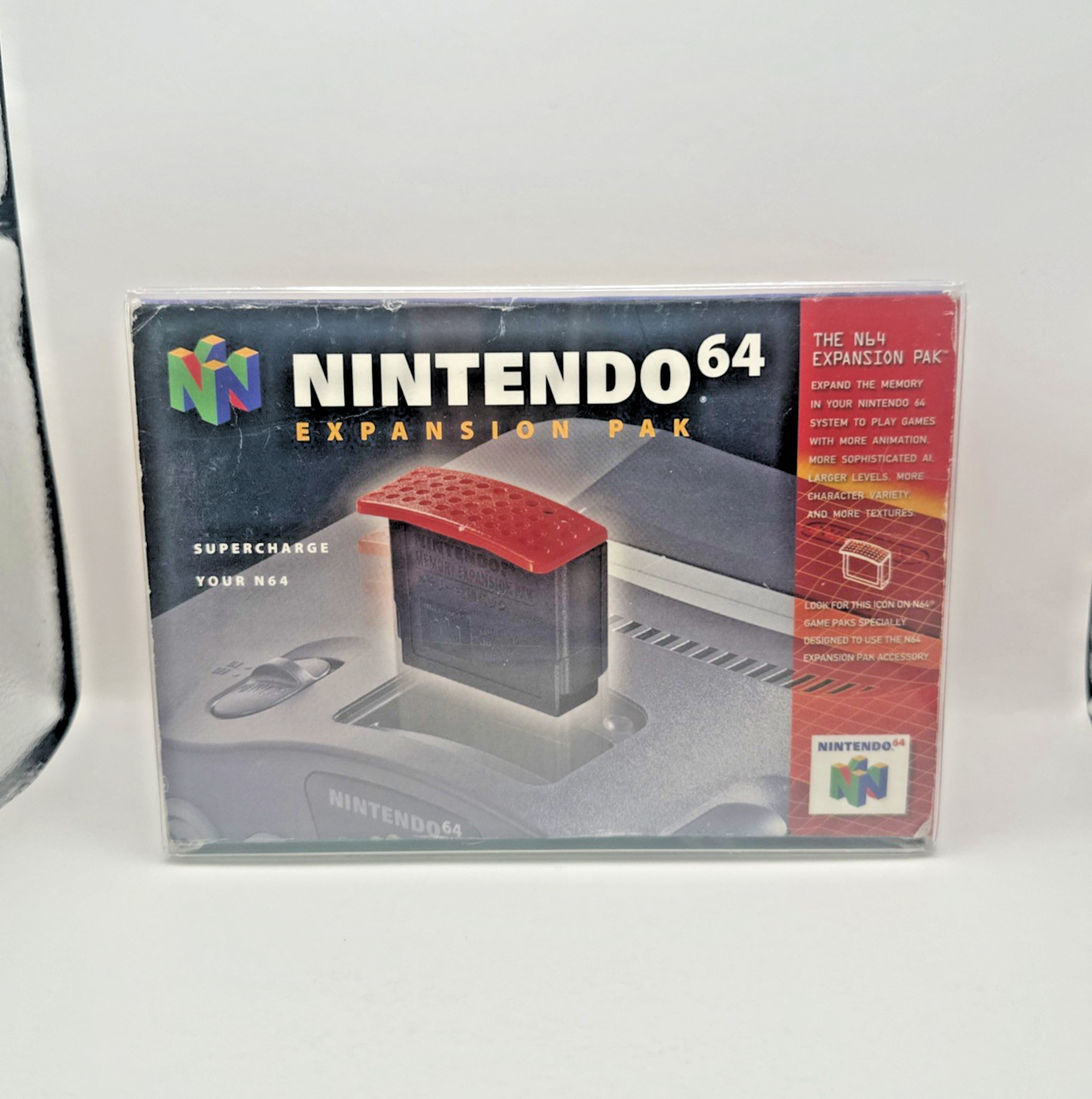 1998 Nintendo 64 Expansion Pak N64 Complete CIB w Manual, Box 4 MB