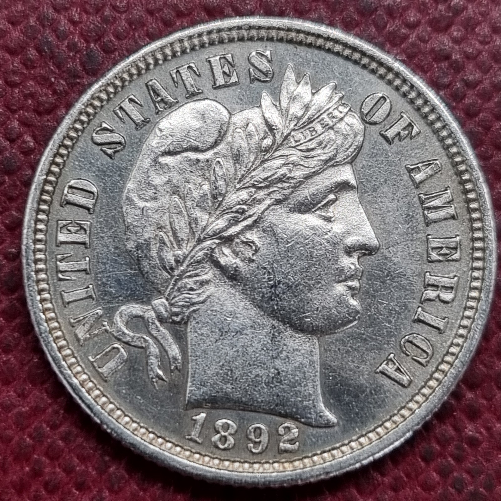 1892 PROOF Barber Dime 10c UNC Uncirculated  #100157