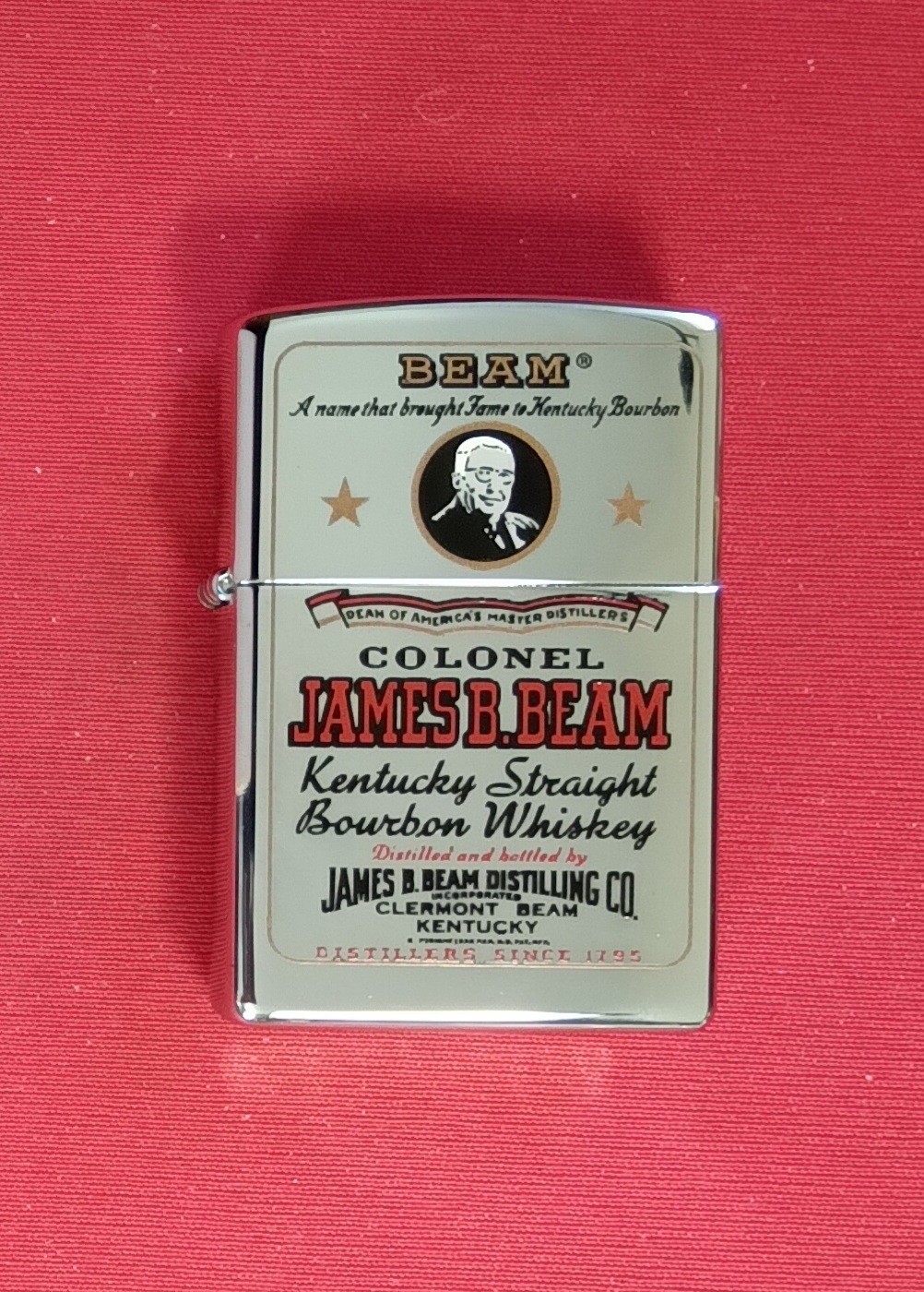 Zippo Lighter "COLONEL JAMES B. BEAM"