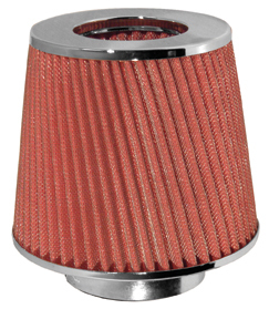 New Red Universal Car Engine Induction Kit Air Filter Open Funnel Cone & Apators