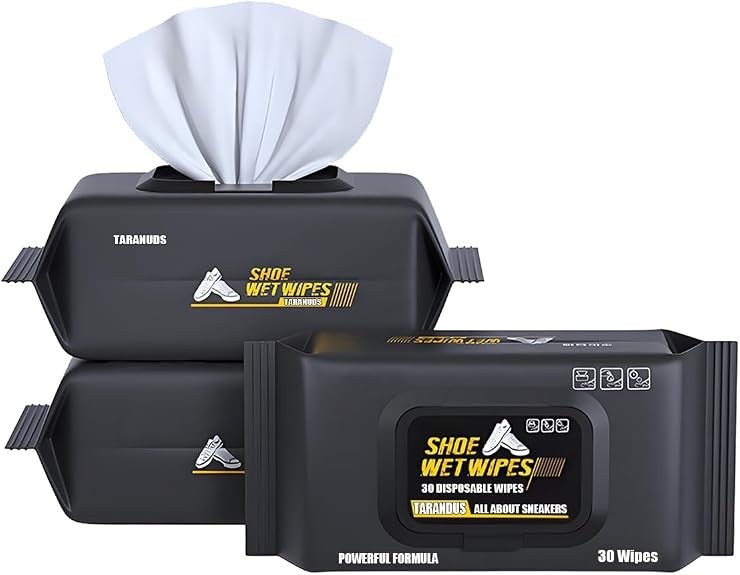 2 Pack 60 Count Shoe Sneaker Wipes Wipes, Disposable Travel Shoe Cleaning Wipes